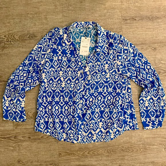 Zara Print Shirt - Blue - Picture 2 of 3